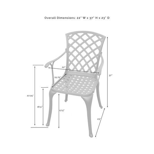 Crosley Furniture Patio Chairs And Chair Sets Crosely Furniture - Sedona 2Pc High Back Armchair Set Black - 2 High Back Armchairs - CO6102-BK - Black