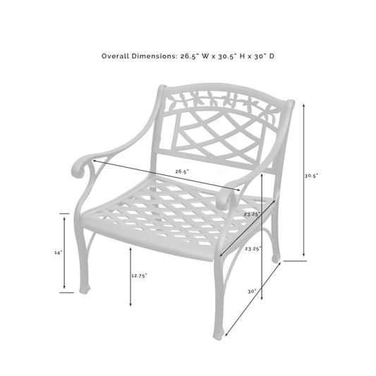 Crosley Furniture Patio Chairs And Chair Sets Crosely Furniture - Sedona Club Chair Black - CO6103-BK - Black