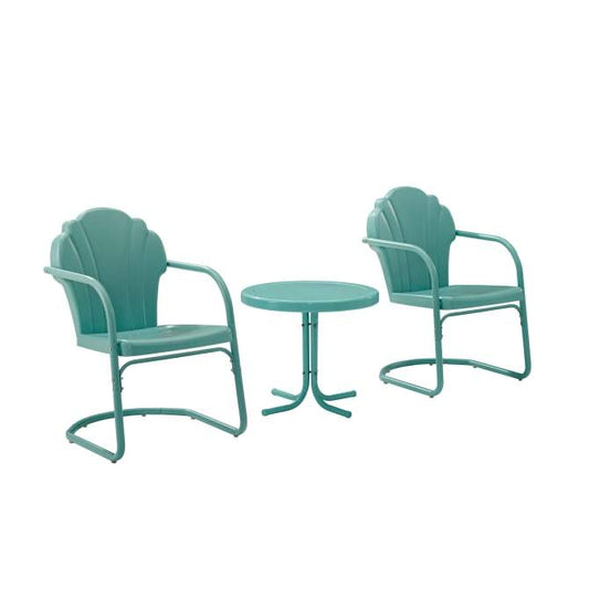 Crosley Furniture Patio Chairs And Chair Sets Crosely Furniture - Tulip 3Pc Outdoor Metal Armchair Include Color - Side Table & 2 Chairs - KO10011XX