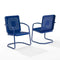 Crosley Furniture Patio Chairs And Chair Sets Navy Gloss Crosely Furniture - Bates 2Pc Outdoor Metal Chair Set Navy - 2 Armchairs - CO1025-XX