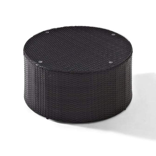 Crosley Furniture Patio Coffee Tables Crosely Furniture - Catalina Outdoor Wicker Round Coffee Table Brown/Gray - CO7121-XX