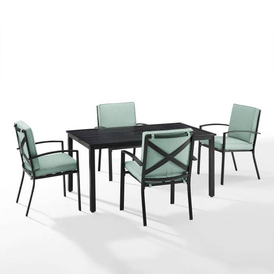 Crosley Furniture Patio Dining Sets Crosely Furniture - Kaplan 5Pc Outdoor Metal Dining Set Include Color/Oil Rubbed Bronze - Table & 4 Chairs - KO60019BZ-XX