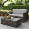Crosley Furniture Patio Loveseat Sets Gray Crosely Furniture - Palm Harbor 2Pc Outdoor Wicker Conversation Set Include Color/Brown - Loveseat & Coffee Table - KO70002BR-XX