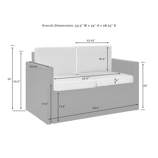 Crosley Furniture Patio Loveseats Crosely Furniture - Palm Harbor Outdoor Wicker Loveseat Include Color/Brown - KO70092BR-XX