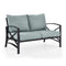 Crosley Furniture Patio Loveseats Mist Crosely Furniture - Kaplan Outdoor Metal Loveseat Include Color/Oil Rubbed Bronze - KO60008BZ-XX