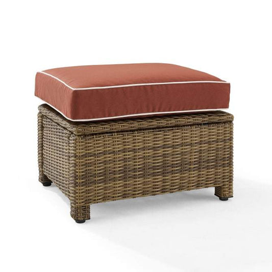 Crosley Furniture Patio Ottomans Crosely Furniture - Bradenton Outdoor Wicker Ottoman Include Color/Weathered Brown - KO70014WB-XX