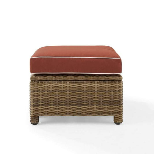 Crosley Furniture Patio Ottomans Crosely Furniture - Bradenton Outdoor Wicker Ottoman Include Color/Weathered Brown - KO70014WB-XX