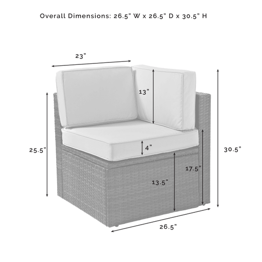 Crosley Furniture Patio Sectionals Crosely Furniture - Palm Harbor Outdoor Wicker Corner Chair Include Color/Brown - KO70089BR-XX