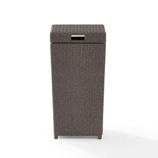 Crosley Furniture Patio Storage Crosely Furniture - Palm Harbor Outdoor Wicker Trash Bin Brown/Weathered Gray - CO7301-XX