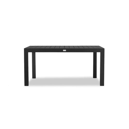 Harmonia Living - Classic Aluminum 6-Seater Rectangular Dining Table - Black | CSAL-BK-6RCDT