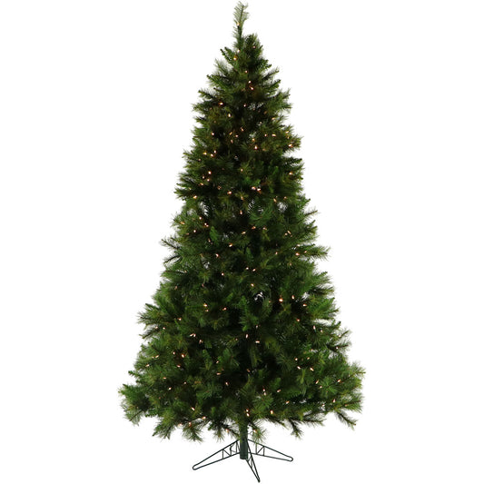Christmas Time - 6.5-Ft. Pennsylvania Pine Artificial Christmas Tree with Clear LED String Lighting
