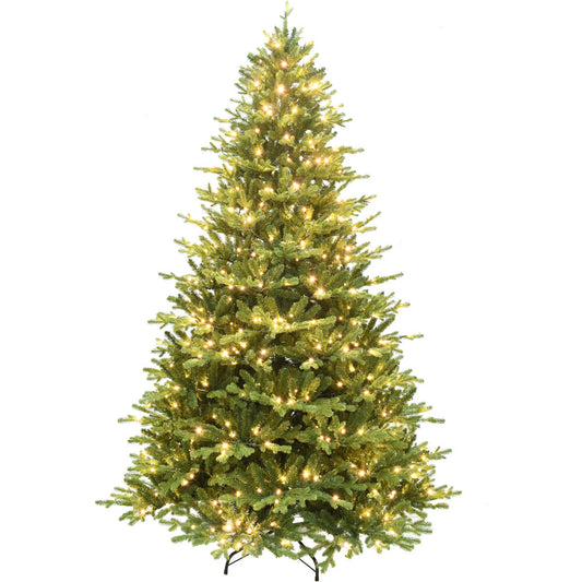 Christmas Time - 6.5-Ft. Saint Nicholas Pine Christmas Tree with Warm White LED Lights
