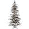 Christmas Time - 6.5-Ft Silverado Pine White Flocked Slim Christmas Tree with EZ Connect Clear Smart Lights