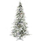 Christmas Time - 7.5-Ft. White Pine Snowy Artificial Christmas Tree with Multi-Color LED String Lighting and Holiday Soundtrack