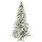 Christmas Time - 7.5-Ft. White Pine Snowy Artificial Christmas Tree with Clear Smart String Lighting
