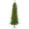 Christmas Time - 7.5-Ft Prelit Winter Wonderland Slim Green Christmas Tree with EZ Connect Warm White LED Lights