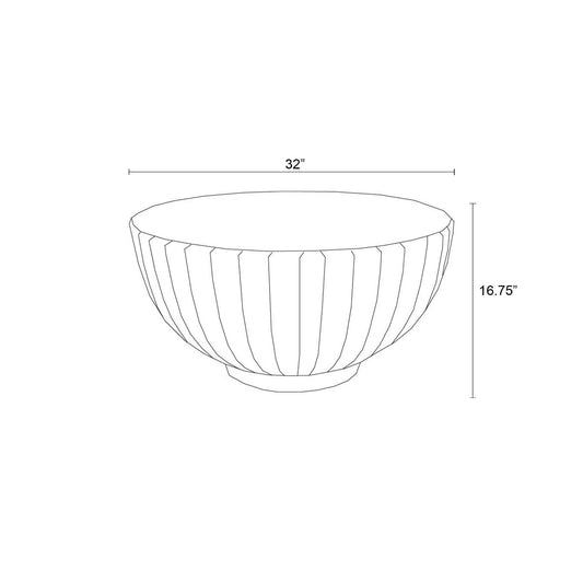Harmonia Living - Current Round Coffee Table - Onyx | CUR-OX-CT-RND