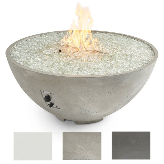 Outdoor Greatroom - Natural Grey Cove Edge 42" Round Gas Fire Pit Bowl - CV-30E