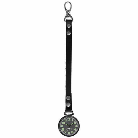 Dakota Apparel : Watches Dakota Angler Pocket Watch with Leather Retainer Black
