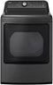 LG - 7.3 cu. ft. Ultra Large High Efficiency Vented Electric Dryer in Middle Black - DLE7150M