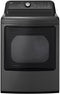 LG - 7.3 cu. ft. Ultra Large High-Efficiency Vented Gas Dryer in Middle Black - DLG7151M