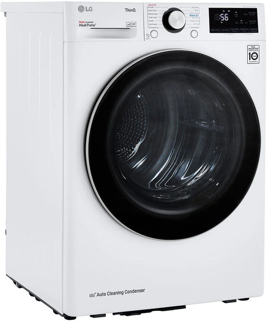 LG - 24 in. W 4.2 cu. ft. Compact Ventless Stackable Electric Dryer with Dual Inverter HeatPump Technology in White - DLHC1455W