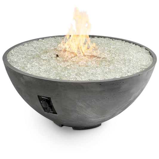 Outdoor Greatroom - Midnight Mist Cove Edge 42" Round Gas Fire Pit Bowl - CV-30EMM