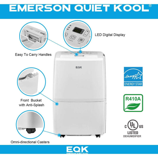 Emerson Quiet Kool Dehumidifier Emerson Quiet Kool 50 Pint Dehumidifier with Pump