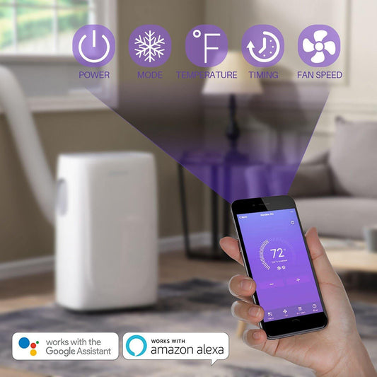 Emerson Quiet Kool Portable A/C Emerson Quiet Kool SMART Heat/Cool Portable Air Conditioner with Remote, Wi-Fi, and Voice Control for Rooms up to 550-Sq. Ft.