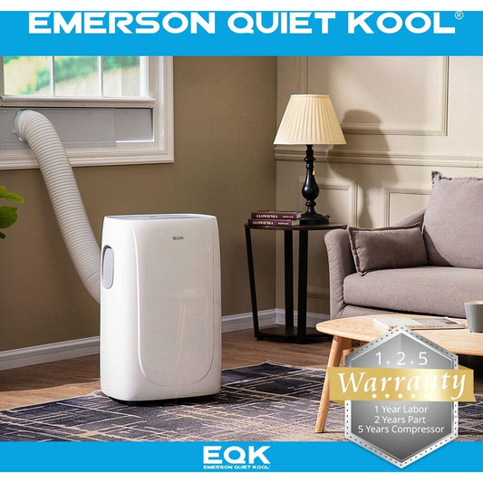 Emerson Quiet Portable A/C Emerson Quiet - 10,000 BTU 115-Volt Portable Air Conditioner with Dehumidifier Function and Remote in White