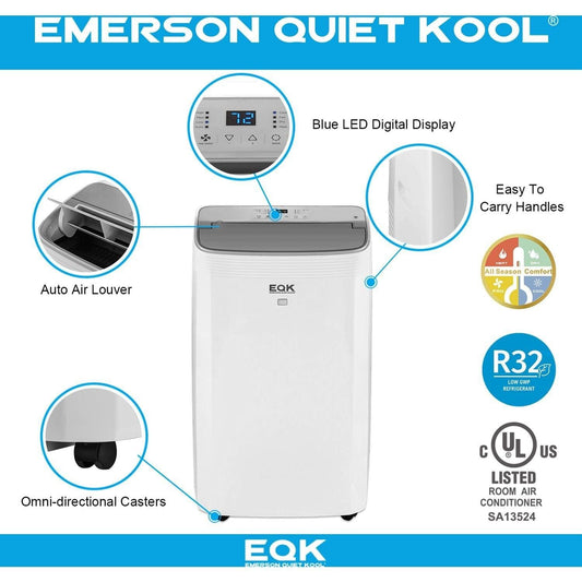 Emerson Quiet Portable A/C Emerson Quiet - 10000 BTU Heat/Cool Portable Air Conditioner with Wifi Controls