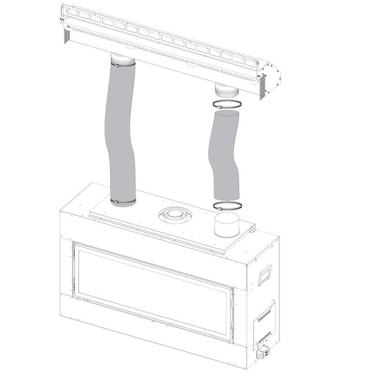 Empire White Mountain Hearth HMGW72 Gravity Heat Management with 10-Foot Flex Vent Kit