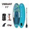 Aqua Marina - Vibrant - Youth iSUP, 2.44m/10cm, with Aluminum ACE Paddle and Safety Leash | BT-22VIP