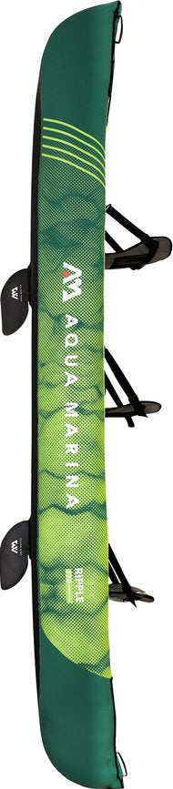 Aqua Marina - Ripple-370 Recreational Canoe - 3 person. Inflatable deck. 2-in-1 Canoe & Kayak convertible paddle set x2. Canoe seat x3. | RI-370