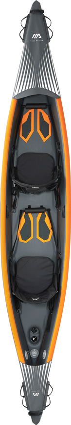 Aqua Marina - Tomahawk AIR-K 440 2-person DWF High-end kayak, Double action pump, Zip backpack (paddle excluded) | Air-K440