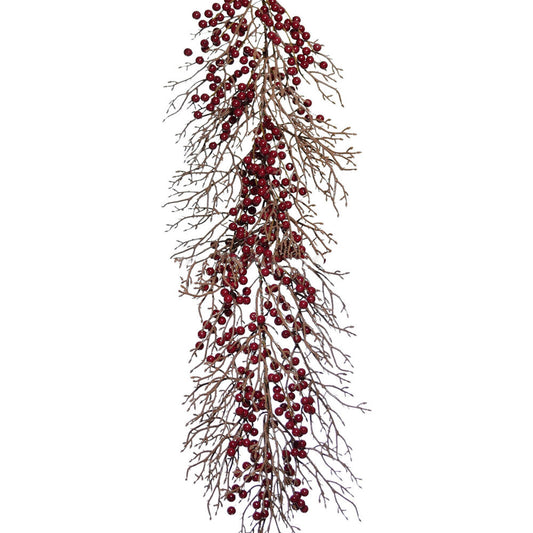Fraser Hill Farm - 9-Ft. Decorative Garland with Red Berries