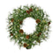 Fraser Hill Farm - 24-in Wreath with Pinecones and Warm White LED Lights