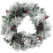 Fraser Hill Farm - 24-in. Christmas Snow Covered Wreath with Pinecones and Berries