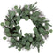 Fraser Hill Farm - 24-in. Christmas Eucalyptus Wreath with Ornaments and Frosted Pine Branches