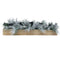 Fraser Hill Farm - 42-inch 5-Candle Holder Holiday Centerpiece with Frosted Pine Branches and Pinecones in Wooden Box