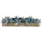 Fraser Hill Farm - 42-inch 5-Candle Holder Holiday Centerpiece with Frosted Pine Branches and Blue Ornaments in Wooden Box