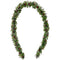 Fraser Hill Farm - 9-Ft. Frosted Faux Boxwood Christmas Garland with Red Berries