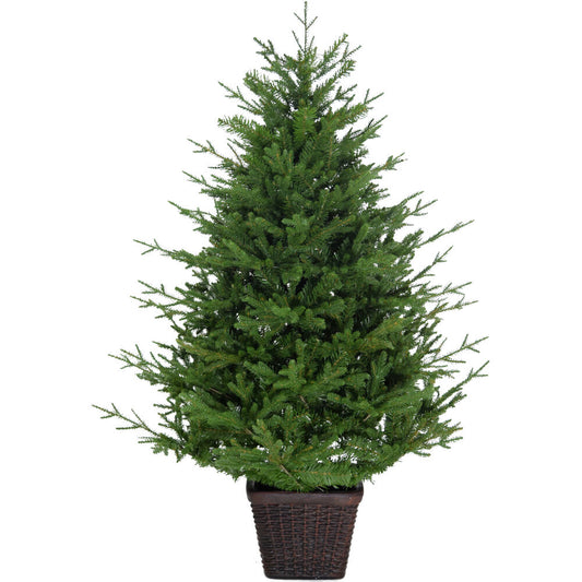 Fraser Hill Farm - 5.0-Ft Adirondack Potted Christmas Tree Décor