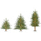 Fraser Hill Farm - Set of 3 Green Alpine Trees with Warm White LED Lights (2-Ft., 3-Ft., & 4-Ft.)