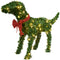 Fraser Hill Farm - 28-inch Boxwood Pup Topiary Statue with Warm White LED Lights