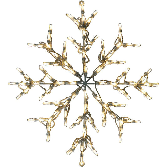 Fraser Hill Farm - Christmas Indoor/Outdoor LED Lights, 30-inch Snowflake in Warm White
