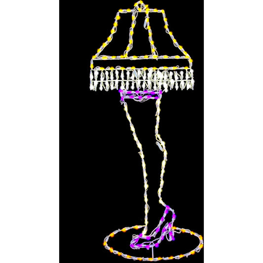 Fraser Hill Farm - 52-inchH x 21-inchW Leg Lamp LED Lights, Large Outdoor Christmas Decoration