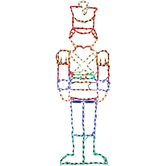 Fraser Hill Farm - Christmas Giant Outdoor LED Lights, 6-Ft. Toy Soldier (77-inchH x 25-inchW)