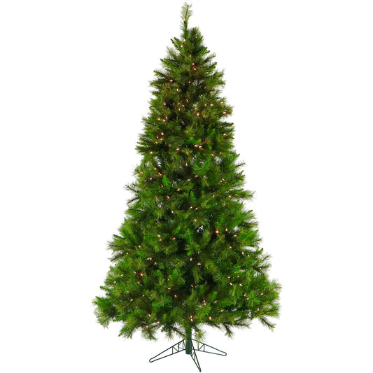 Fraser Hill Farm - 7.5-Ft. Canyon Pine Christmas Tree with Warm White LED Lighting