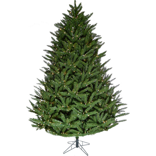 Fraser Hill Farm - 7.5-ft. Centerville Pine Christmas Tree with Warm White String Lighting and EZ Connect